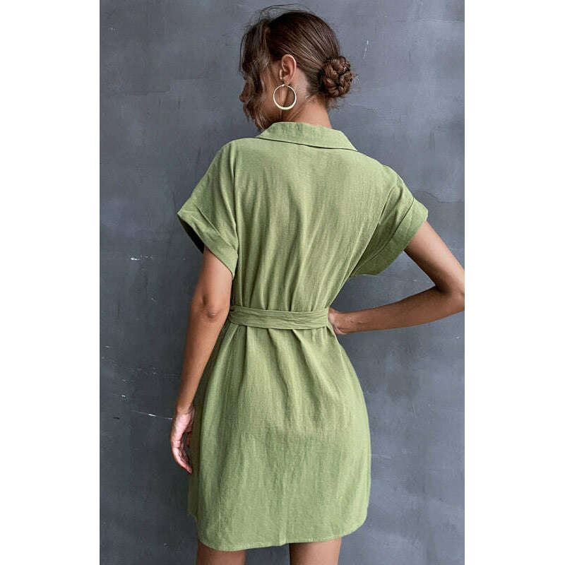 green-cotton-linen-shirt-dress-–-short-sleeve-tie-waistsmiling-maria---everything-for-women-34671131