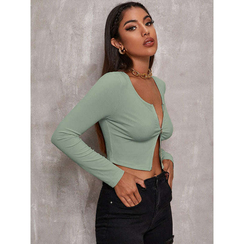 womens-zipper-long-sleeve-fitted-topsmiling-maria---everything-for-women-34692417