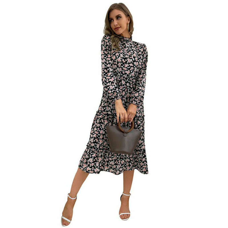 mid-length-turtleneck-pleated-dress-–-random-print-long-sleevessmiling-maria---everything-for-women-34657413