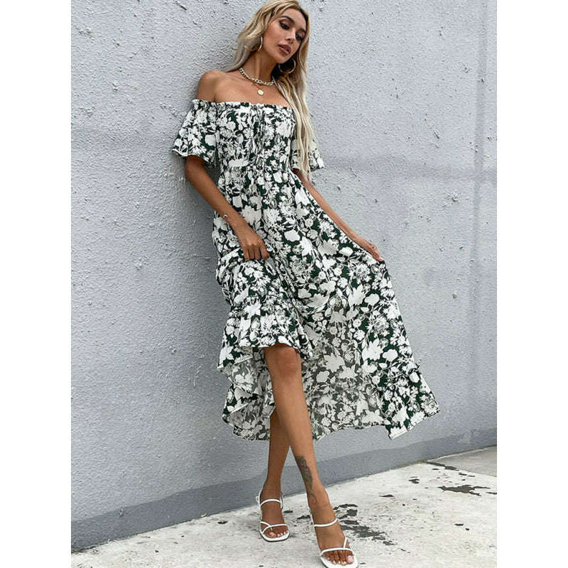 printed-one-shoulder-slim-midi-dress-–-short-sleeve-nipped-waist-fitsmiling-maria---everything-for-women-34656676