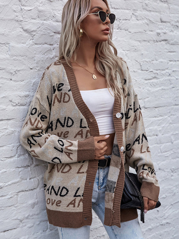 Women's Street Style Long Sleeve Sweater Coat