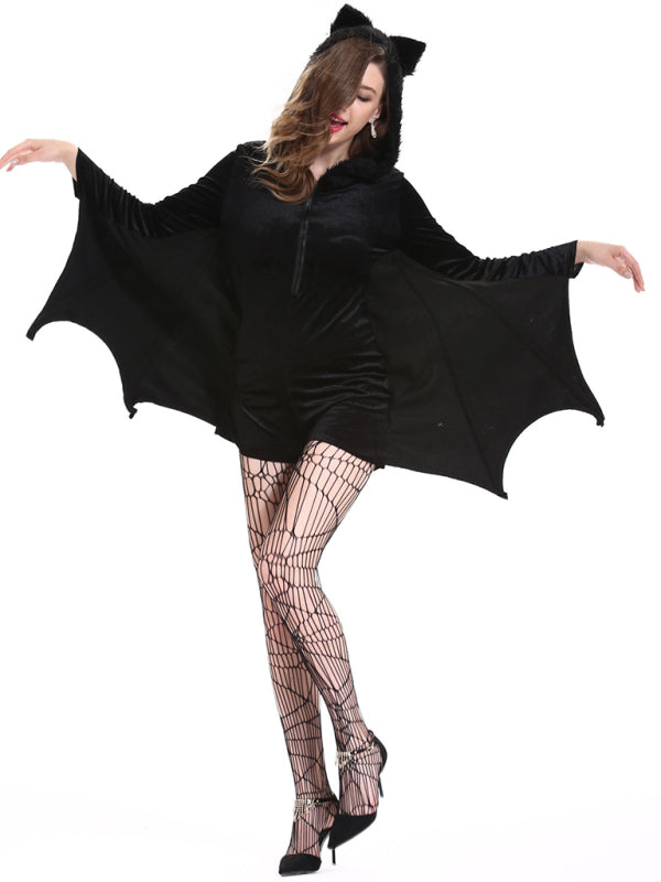 Plus Size Women's Halloween Bat Costume Dress