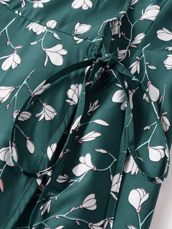 Women's Bohemian Beach Dress Chiffon Print Swing Dress