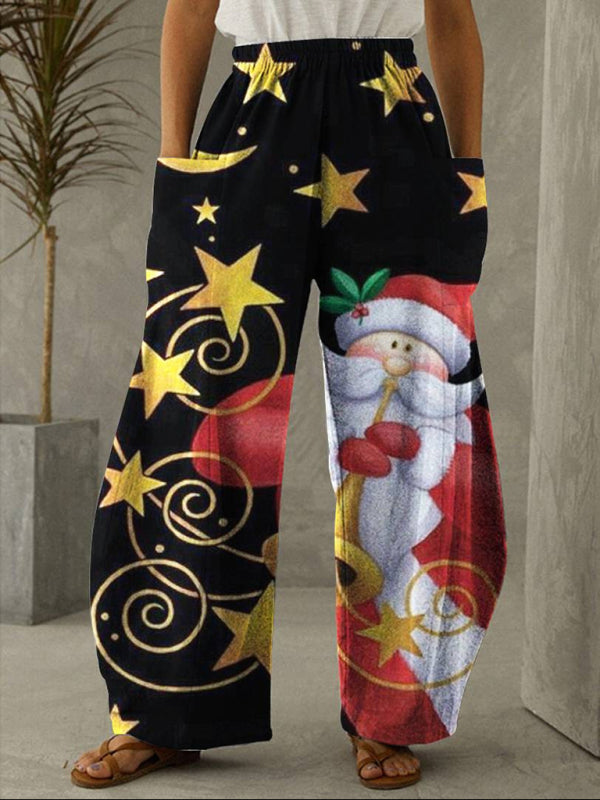 Festive Gnome Wide Leg Pants