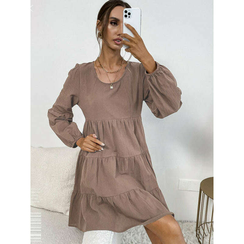 فستان-كلاسيكي-بأكمام-طويلة-يومي-–-بوليستر-منسوج-خريف-كاجوال-فيتسمايلينغ-ماريا---كل-شيء-للنساء-34649811