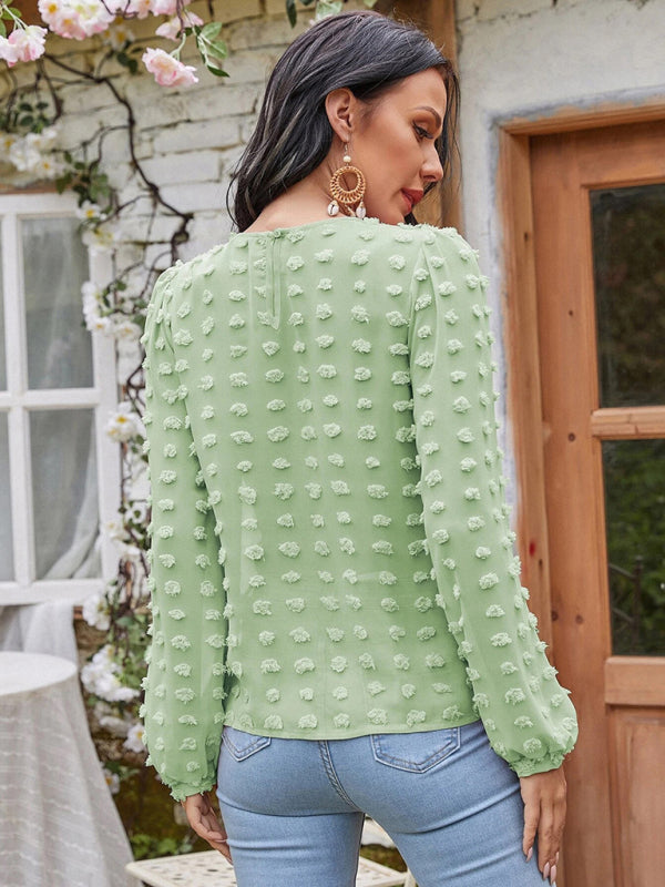 Women's Lace Balloon Sleeve Blouse