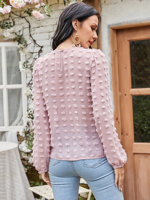 Women's Lace Balloon Sleeve Blouse