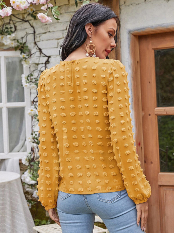 Women's Lace Balloon Sleeve Blouse