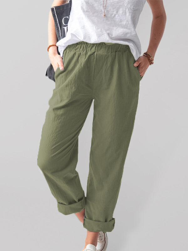 High Waist Straight Leg Trousers – Smiling Maria
