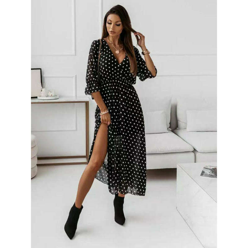 floral-v-neck-chiffon-dress-–-half-sleeves-wrinkle-resistant-spring-summer-fitsmiling-maria---everything-for-women-34656428
