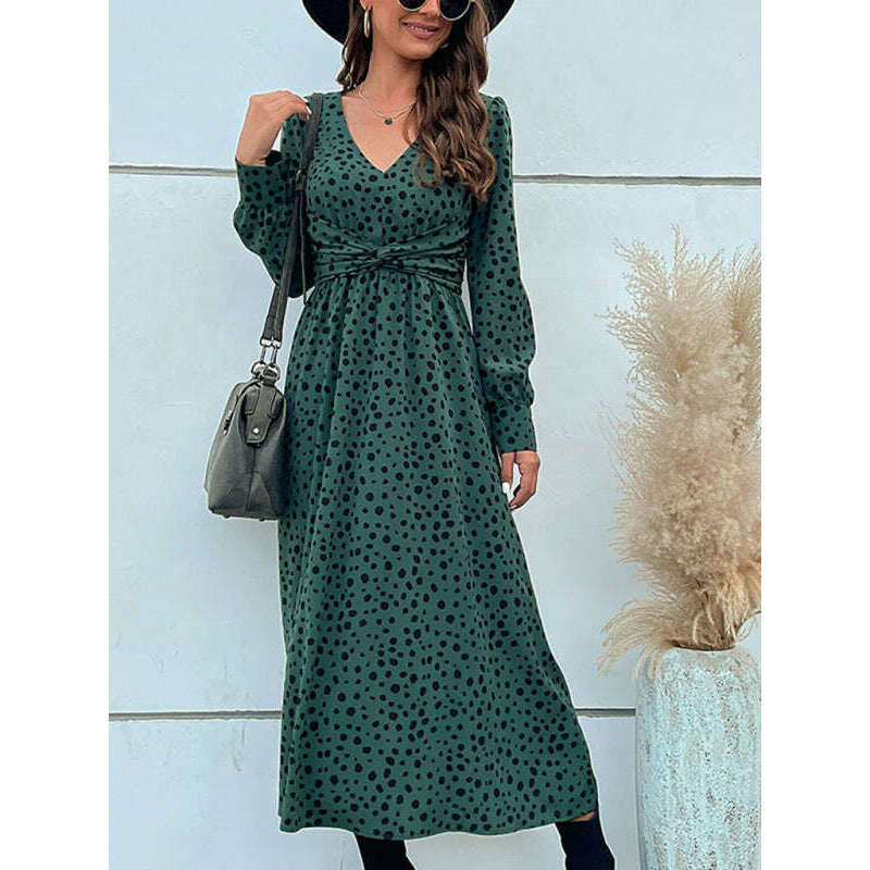 polka-dot-knotted-high-waist-long-sleeve-dress-–-v-neck-spring-stylesmiling-maria---everything-for-women-34656432