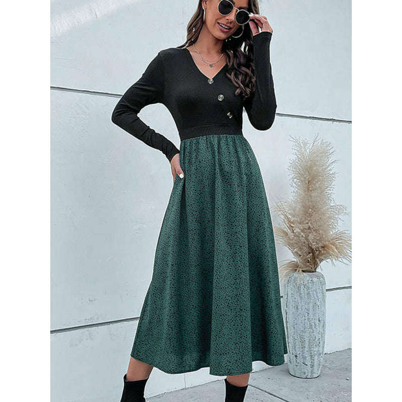 retro-polka-dot-long-sleeve-dress-–-high-waist-v-neck-knit-designsmiling-maria---everything-for-women-34655865
