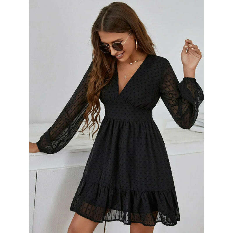 polka-dot-jacquard-midi-dress-–-v-neck-long-sleeves-elegant-spring-stylesmiling-maria---everything-for-women-34647996