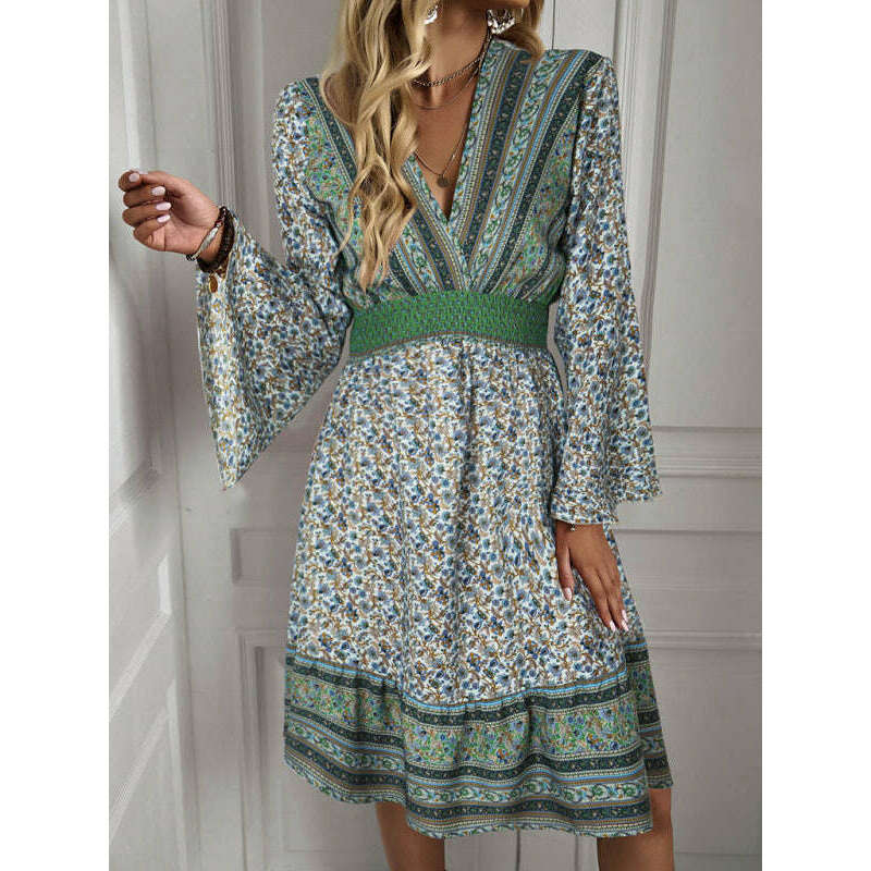 bohemian-v-neck-high-waist-midi-dress-–-lotus-sleeves-spring-summer-stylesmiling-maria---everything-for-women-34657961
