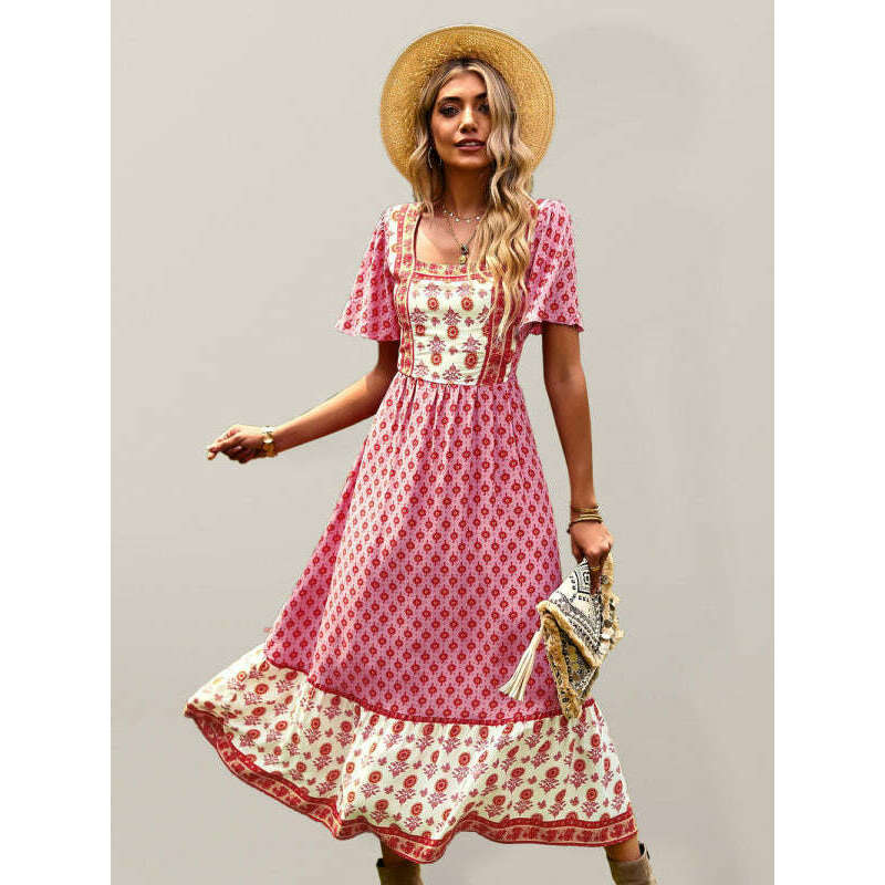 bohemian-square-neck-midi-dress-–-short-sleeves-high-waist-woven-viscosesmiling-maria---everything-for-women-34663172