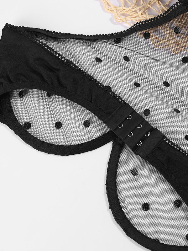 Sheer Sequin Bralette & Panty Set – Sexy Transparent Lingerie Ensemble