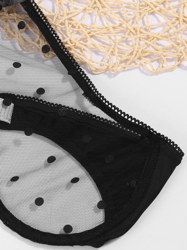 Sheer Sequin Bralette & Panty Set – Sexy Transparent Lingerie Ensemble
