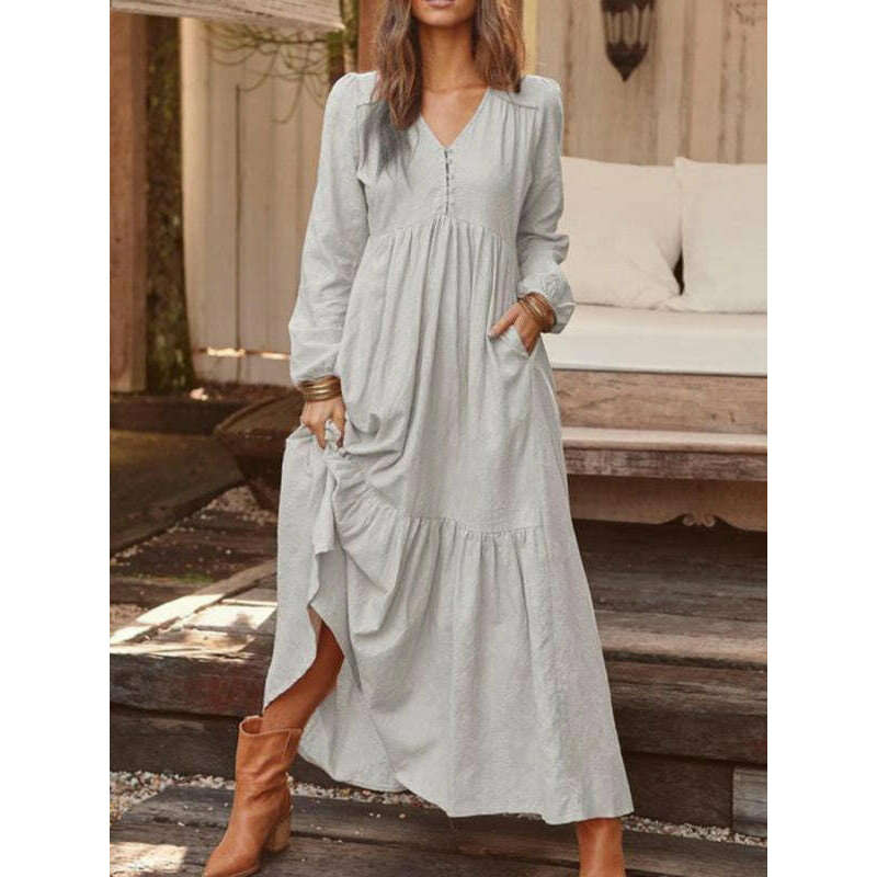 buttoned-cotton-linen-retro-swing-dress-–-long-sleeve-v-neck-spring-summer-fitsmiling-maria---everything-for-women-34648487