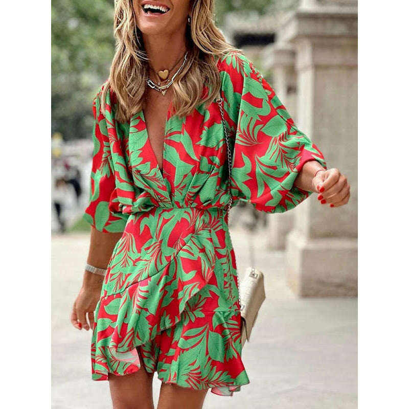 tropical-deep-v-ruffle-dress-–-puff-sleeves-flowy-fit-elegant-vacation-stylesmiling-maria---everything-for-women-34659388