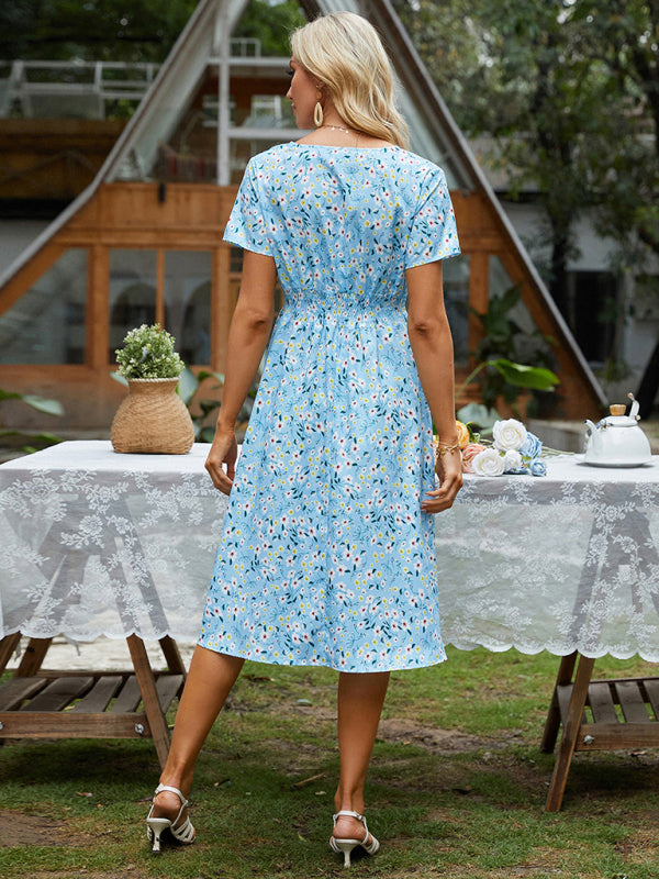 Boho Floral Square Neck Maxi Dress – Lightweight, Flowy & Chic