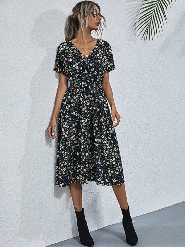 Boho Floral Square Neck Maxi Dress – Lightweight, Flowy & Chic