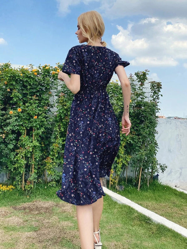 Boho Floral Square Neck Maxi Dress – Lightweight, Flowy & Chic