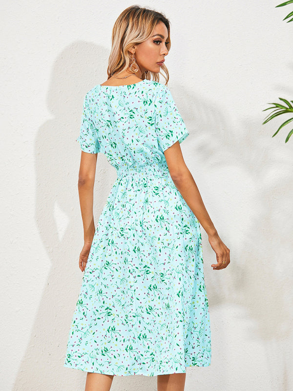 Boho Floral Square Neck Maxi Dress – Lightweight, Flowy & Chic
