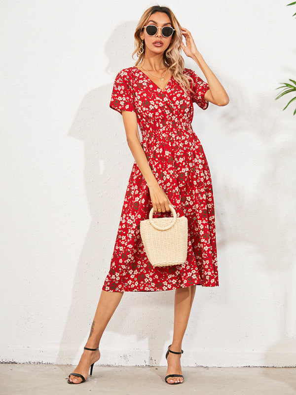 Boho Floral Square Neck Maxi Dress – Lightweight, Flowy & Chic