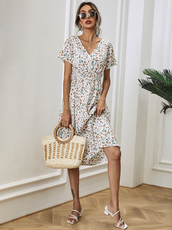 Boho Floral Square Neck Maxi Dress – Lightweight, Flowy & Chic