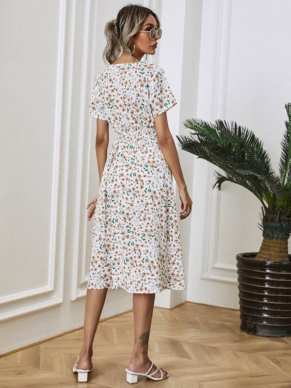 Boho Floral Square Neck Maxi Dress – Lightweight, Flowy & Chic