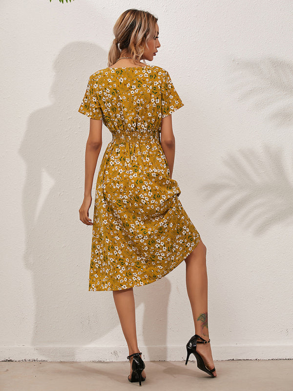 Boho Floral Square Neck Maxi Dress – Lightweight, Flowy & Chic