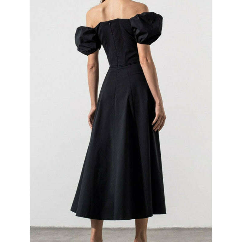 solid-puff-sleeve-tie-slim-dress-–-one-shoulder-short-sleeve-stylesmiling-maria---everything-for-women-34654515