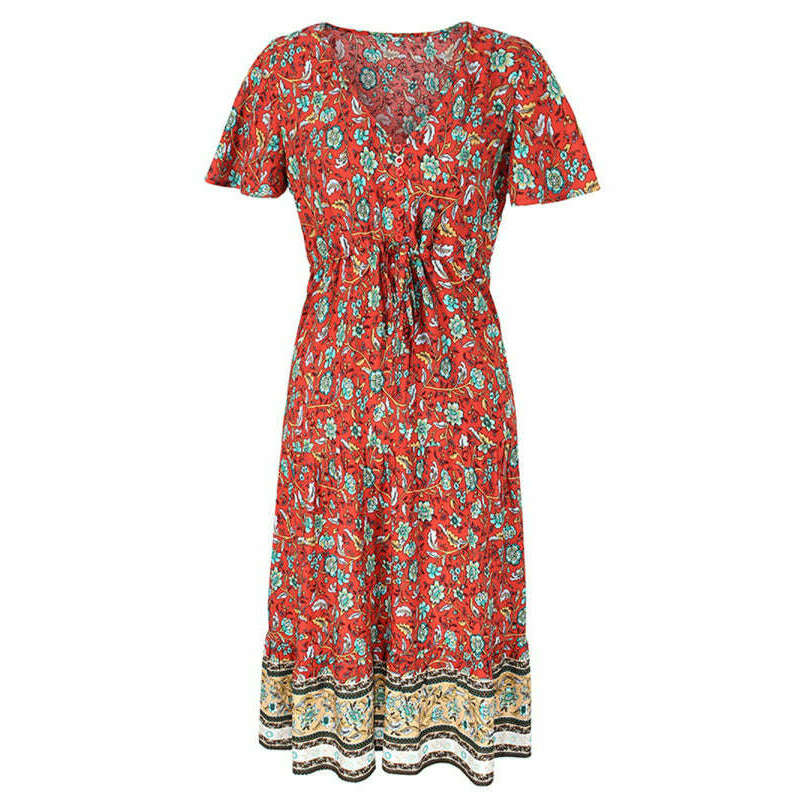 slim-fit-floral-v-neck-button-down-midi-dress-–-short-sleeves-cotton-blendsmiling-maria---everything-for-women-34658496