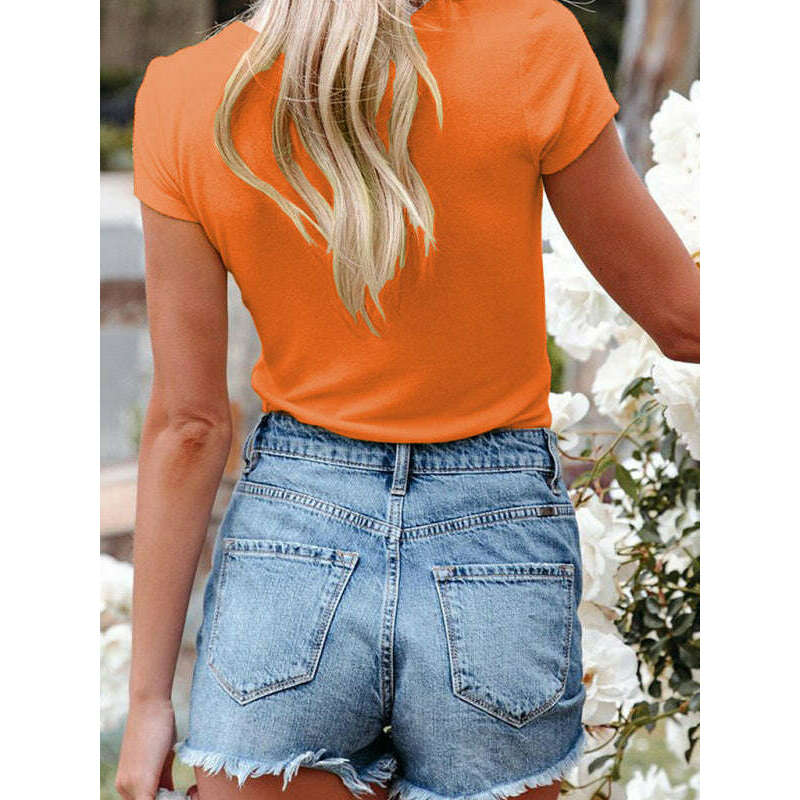 womens-v-neck-short-sleeve-casual-topsmiling-maria---everything-for-women-34695068