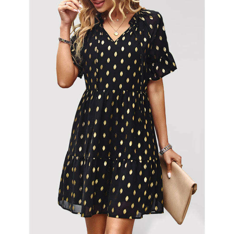 elegant-bronzeing-polka-dot-short-dress-–-v-neck-lightweight-woven-fabricsmiling-maria---everything-for-women-34655401