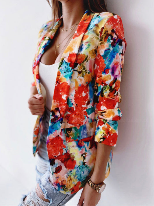 Chic Spring Print Coat