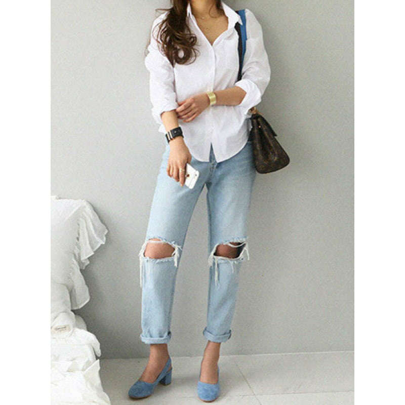 white-slim-fit-lapel-shirt-for-womensmiling-maria---everything-for-women-34698737
