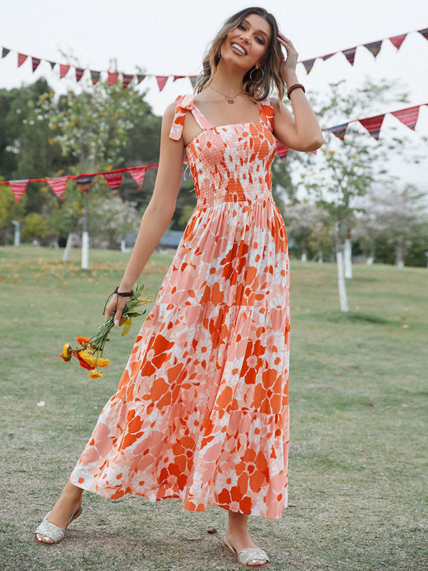 Floral Sleeveless Vacation Maxi Dress – Lightweight Boho Resort Style
