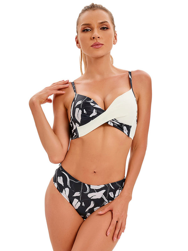 Tropical Floral Bikini Set – Adjustable Sexy Fit with Knot Detail