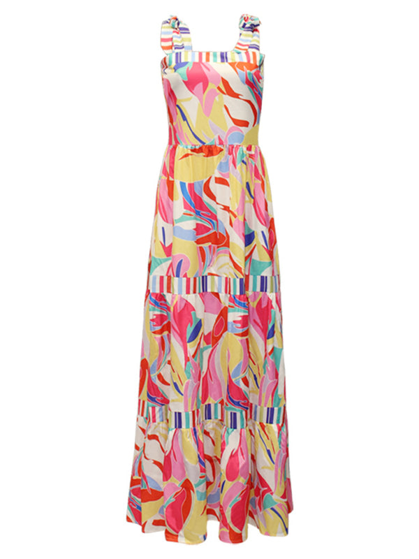 Bohemian Swing Maxi Dress – Sleeveless Lightweight Resort Style