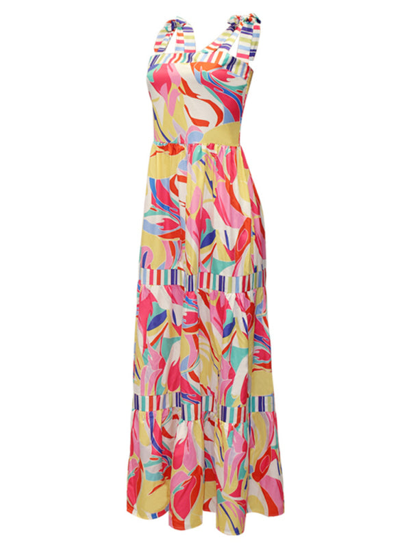 Bohemian Swing Maxi Dress – Sleeveless Lightweight Resort Style