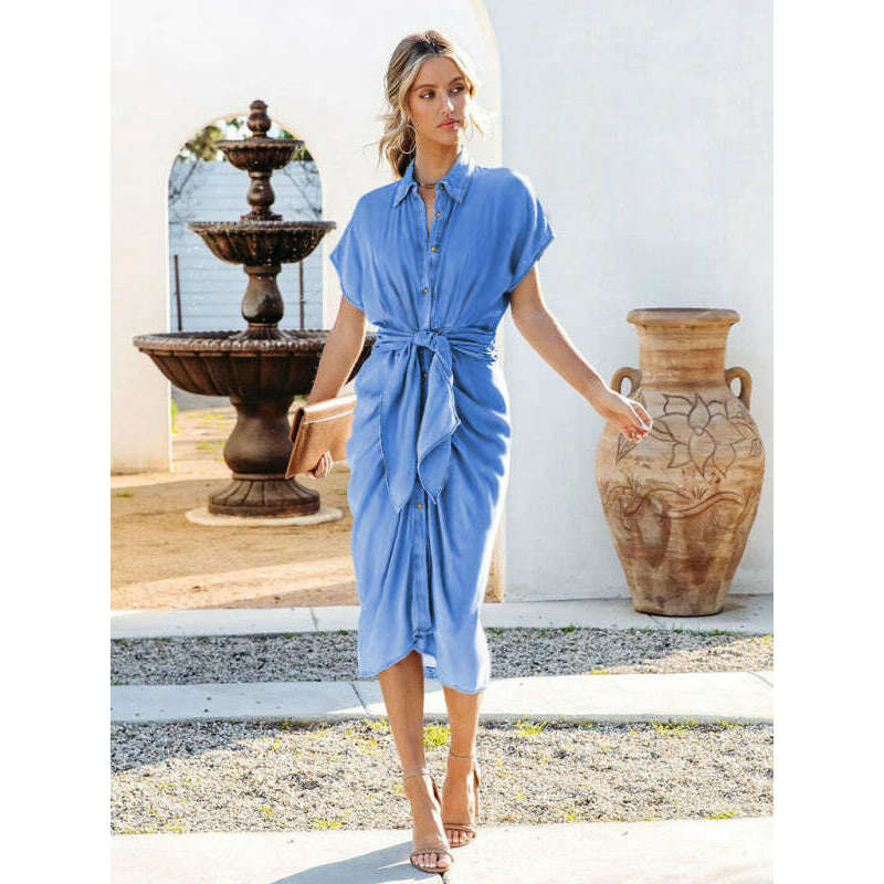 elegant-lapel-neck-sleeveless-denim-dress-–-pleated-waist-button-frontsmiling-maria---everything-for-women-34654041