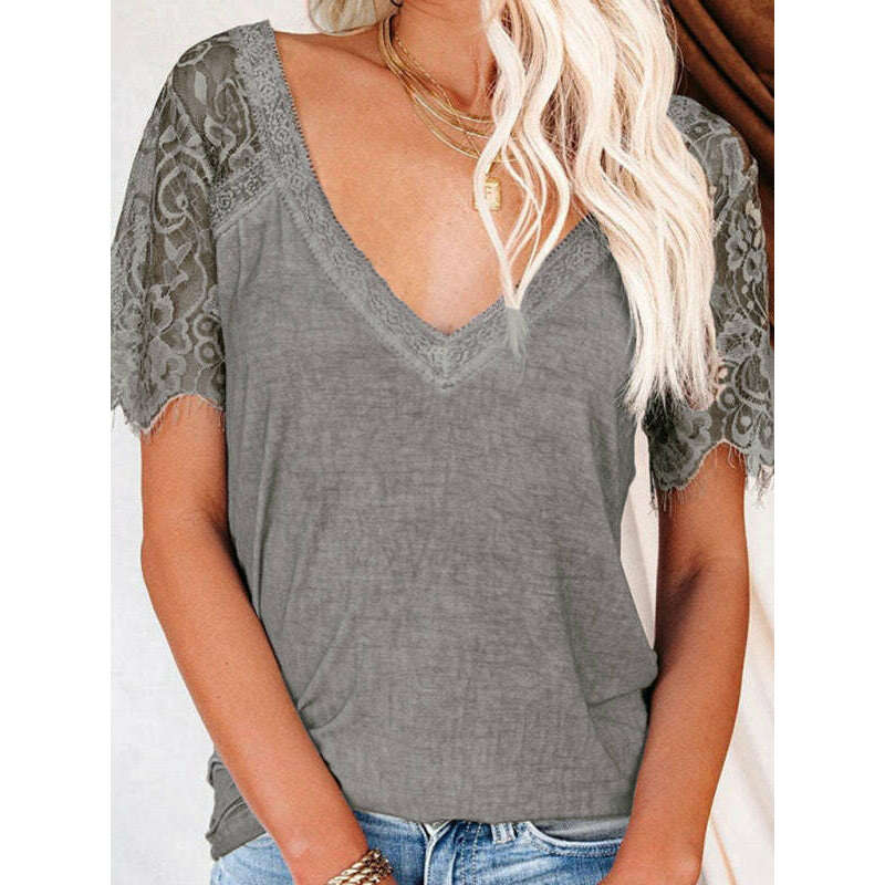 feather-lace-v-neck-short-sleeve-cotton-blousesmiling-maria---everything-for-women-34697089