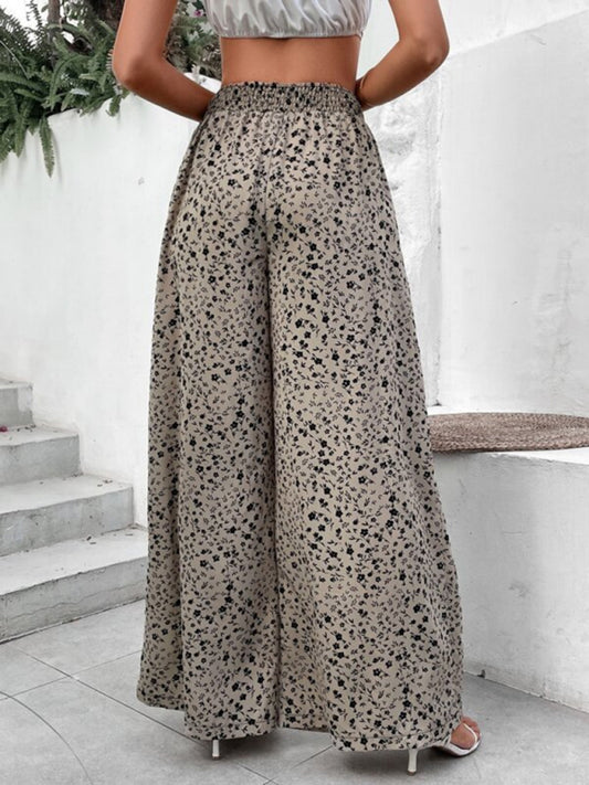 Floral High Waist Wide Leg Pants