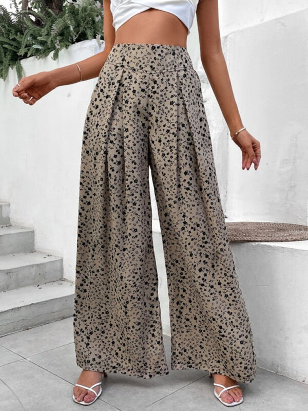 Floral High Waist Wide Leg Pants