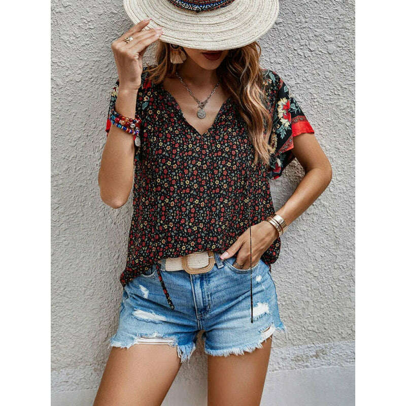 boho-floral-v-neck-short-sleeve-loose-shirtsmiling-maria---everything-for-women-34699809