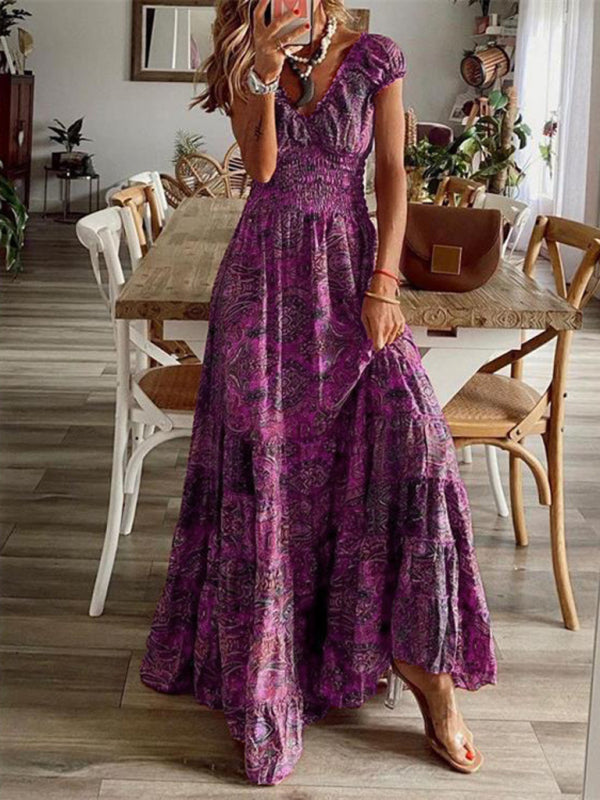 Boho Floral Maxi Dress – Sleeveless Summer Style