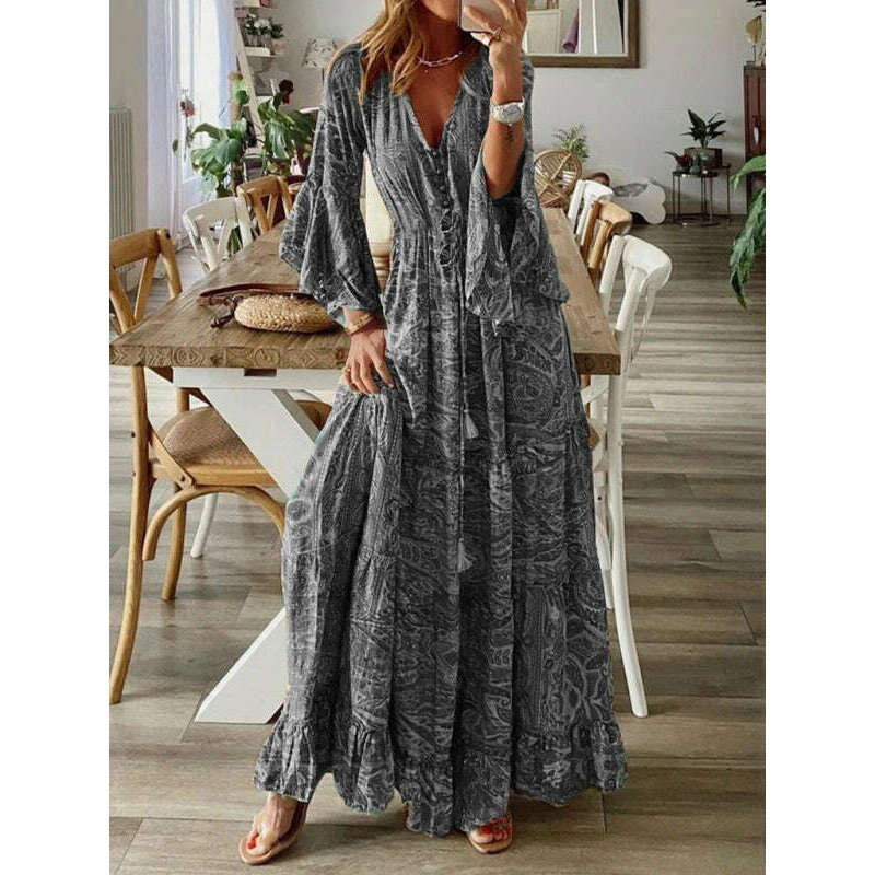 bohemian-floral-trumpet-sleeve-v-neck-high-waist-long-holiday-dresssmiling-maria---everything-for-women-34648860