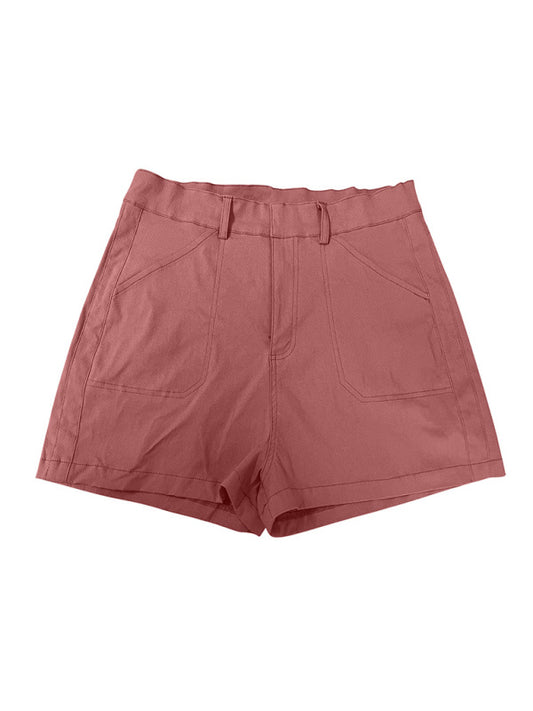 Chic Twill Elastic Shorts – Smiling Maria
