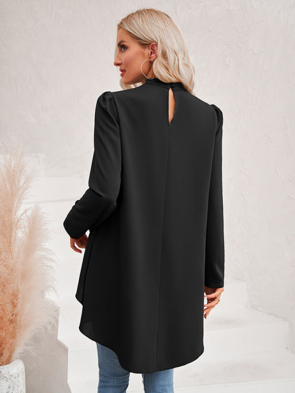 Women's Half Turtleneck Long Sleeve Layered Shirt